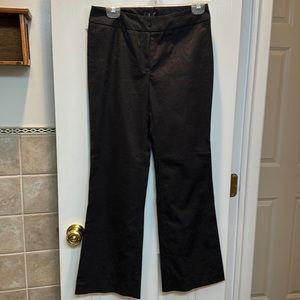 INC International Black Jacquard Fabric Bootcut Pants